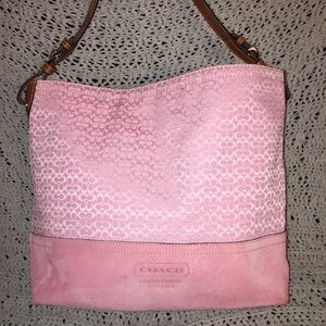 Coach Pink Shoulder Tote Handbag